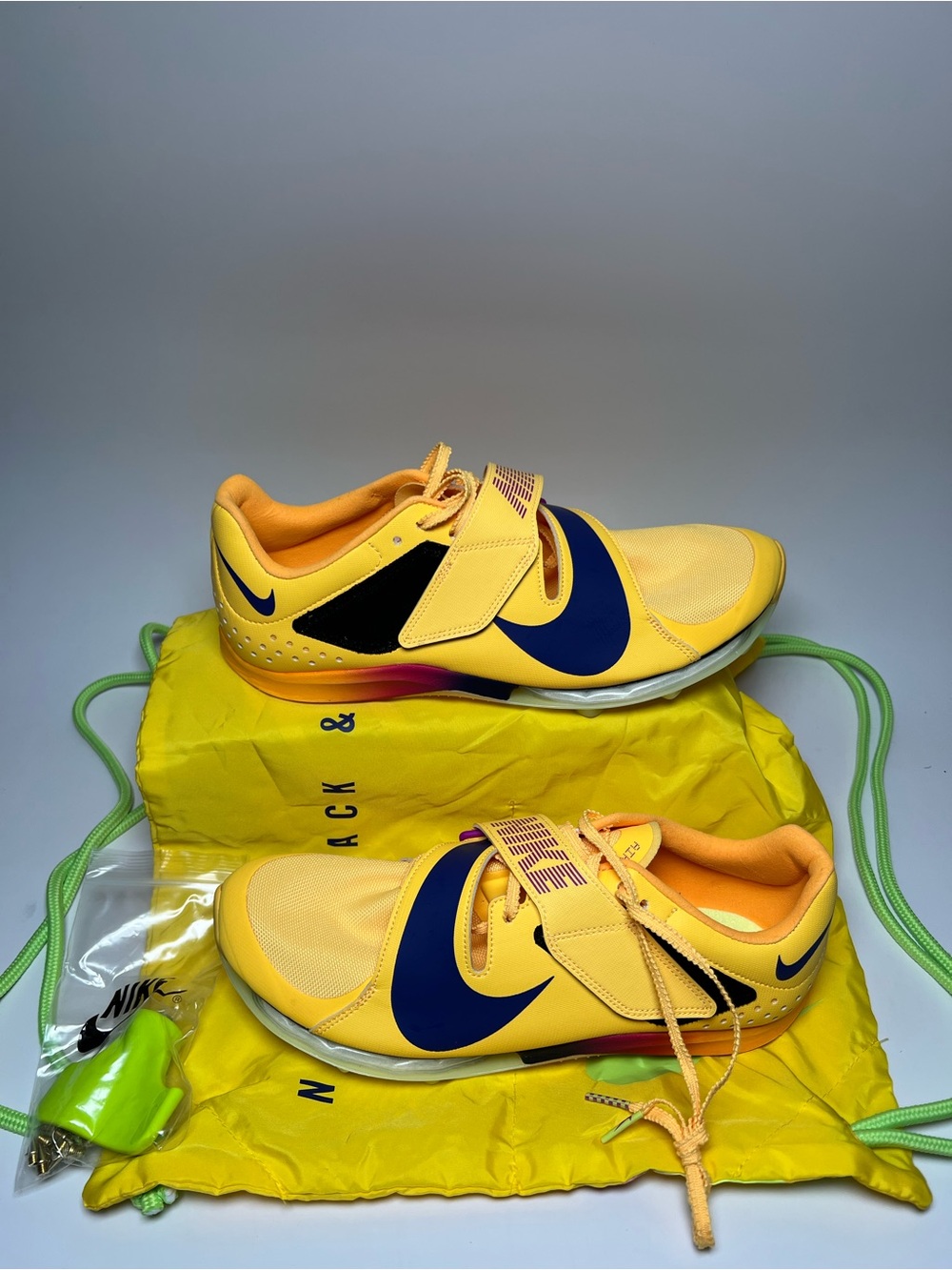 Nike Long Jump Elite Citron Pulse Indigo Burst Yellow FZ9326-800 Men's Size 8.5